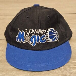 Vintage Orlando Magic Black Infant Stretch Hat Spellout Script AJD Baseball Cap